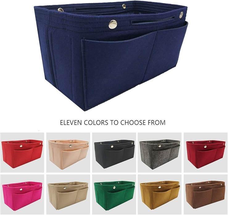 LEXSION Felt Purse Organizer Insert - Multi Pocket Bag in Bag Organizer Shaper
