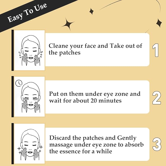 Adofect 30 Pairs Under Eye Patches -Reduce Eye Bags -24K Gold Eye Mask Collagen Under Eye Gel Pads for Puffiness and Dark Circle, Wrinkle, Revitalize and Refresh Your Skin