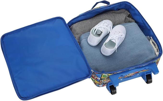 Bioworld Super Mario Bros Group Shot & All-Over Character Print 14" Pilot Case Set