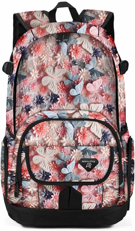 rickyh style School Backpack Travel Bag for Men & Women Lightweight College Back Pack with Laptop Compartmen
