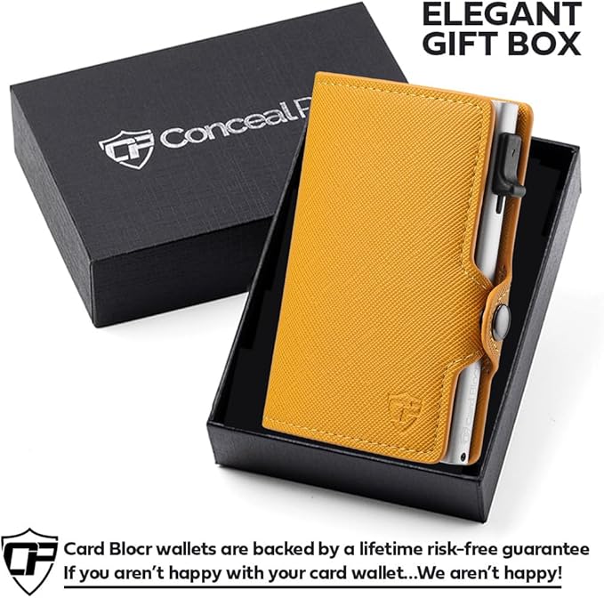Conceal Plus Pop Up Wallet for Women – Slim Wallet for Small Purse & Crossbody Bag with Quick Card Access and RFID Blocking – Compact Card Holder (4-6 Card Capacity)