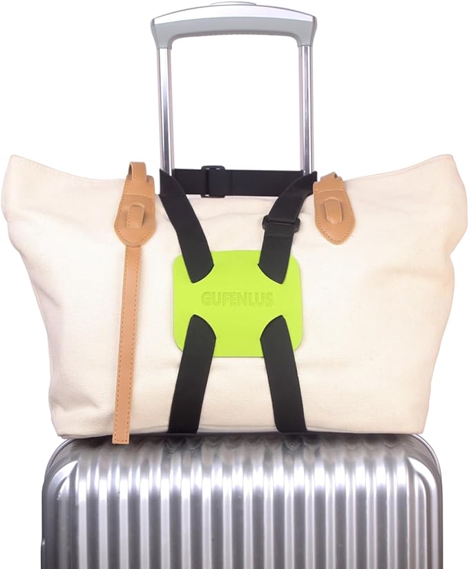 Luggage Straps，Luggage Straps for Suitcases Add a Bag Easy to Travel Belt for Luggage，Bag Bungee for Luggage，Adjustable Size Luggage Belt (Fluorescent Green-2)