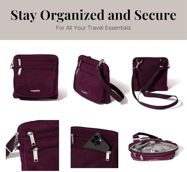 Baggallini womens Securtex Anti-theft Crossbody