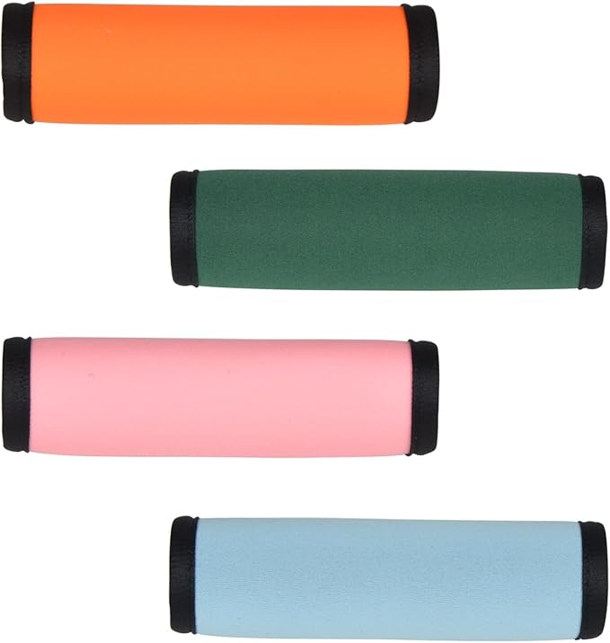 4pcs Neoprene Luggage Handle Wraps, Detachable Handle Covers Bright Suitcase Identifier for Travel Bag/Beach Bag/Backpacks (4Pcs-Green & Orange & Sky Blue & Pink)