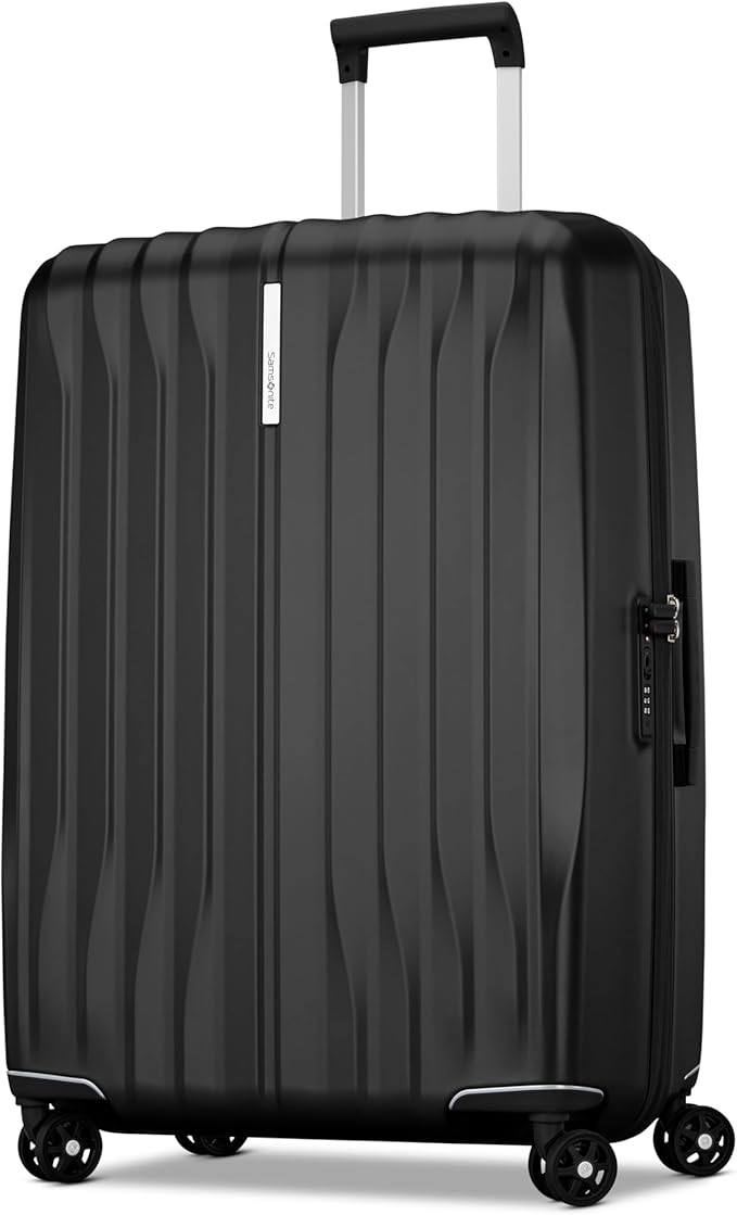 Samsonite UpLIFT Large Checked Hardside Luggage with Spinner Wheels - Airline-Approved, TSA Lock, Adjustable Handle System - Polycarbonate Hard Suitcase for Ultra Lightweight Travel - Phantom Black