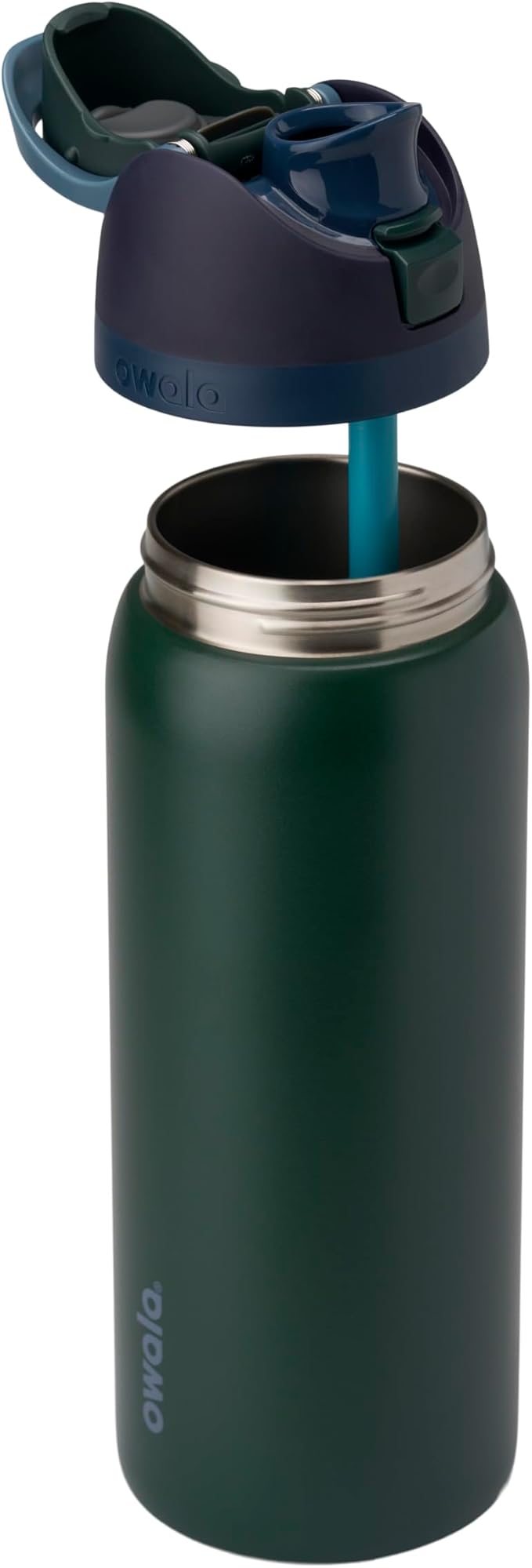 Owala FreeSip Insulated Stainless Steel Water Bottle with Straw, BPA-Free Sports Water Bottle, Great for Travel, 32 Oz, Lost Signal