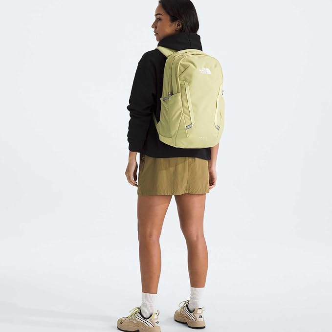The North Face Women's Vault Everyday Laptop Backpack - Commuter Travel Bag, Water-Repellent, Spacious Main Compartment, Pear/Lemon Mist, One Size