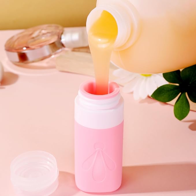INSFIT Travel Bottles for Toiletries, TSA Approved 2oz Travel Size Toiletries, BPA Free Leak Proof Squeezable Silicone Tubes Travel Essentials for Shampoo Conditioner Lotion Soap