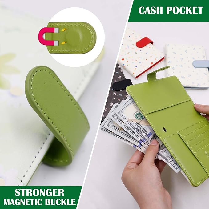 Melsbrinna Rfid Passport Holder for Travel women/Men, Cute Passport Wallet Rfid Blocking Card Slots, Rfid Passport Cover/CaseTravel Wallet, Passport Book Holder (1, floral green)