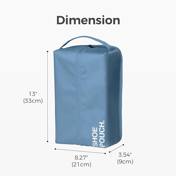 pack all Stylish Shoe Bag for Travel, Water-Resistant Shoe Pouch for Gym, Smell-Proof Soccer Cleats Bag for Sport (Dark Blue)