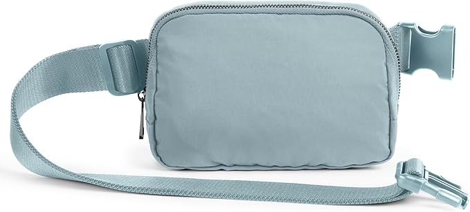 ODODOS Unisex Mini Belt Bag with Adjustable Strap Small Fanny Pack for Workout Running Traveling Hiking, Stone Blue