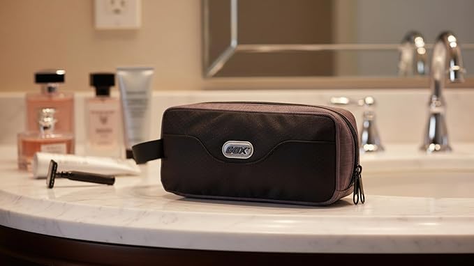 GOX Travel Toiletry Bag Dopp Kit Case for Men Multifunction Packing Organizer Pouch(Black)