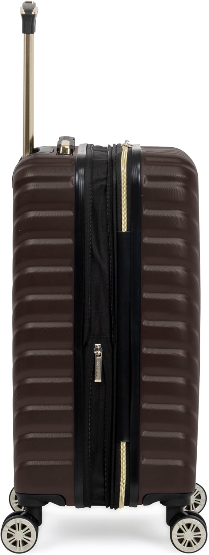 Kenneth Cole REACTION Madison Square Lightweight Hardside Chevron Expandable Spinner Luggage, Chocolate Brown, 2-Piece Set (20" & 28")