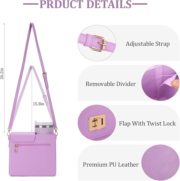 Stanley Purse Cup Holder Bag- Outdoor Portable Crossbody Bag for Stanley Cup Tumbler Purse