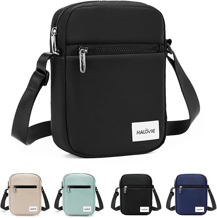 HALOVIE Small RFID Anti Theft Crossbody Bag Lightweight Sling Cross Body Bag Purse for Women Men for Travel Daily