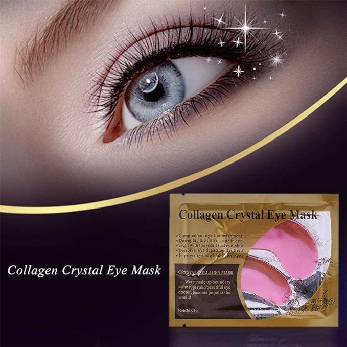 Adofect 30 Pairs Pink Collagen Under Eye Mask Anti-Aging Hyaluronic Acid Eye Patches for Moisturizing & Reducing Dark Circles, Luxury Gift for Women and Men, Pink
