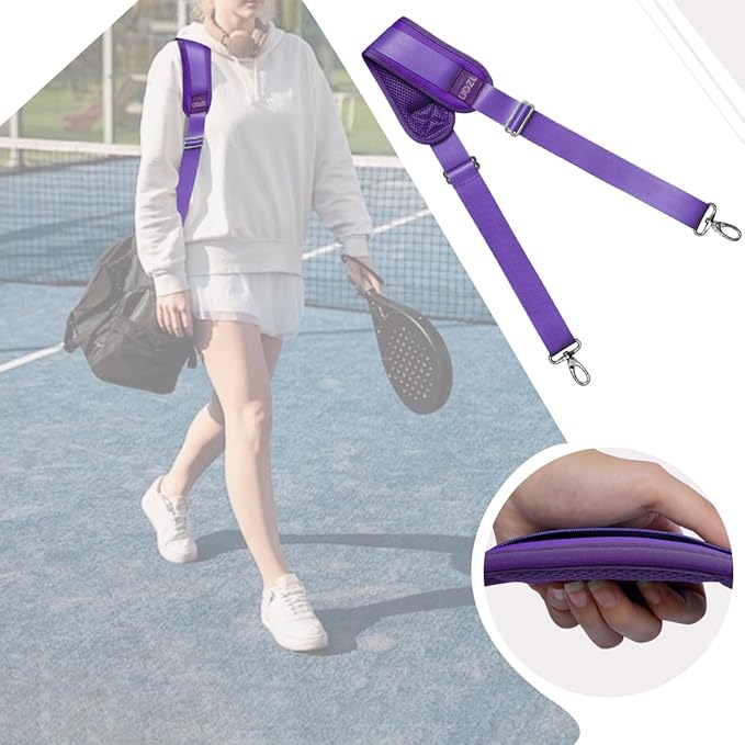 59 Inch Shoulder Straps, Soft with Ultra-Thick Fixed Shoulder Pad, Two Way Independently Adjustable Buckle Replacement Straps for Laptop Bag Messenger Bag Tool Bag Luggage,Purple