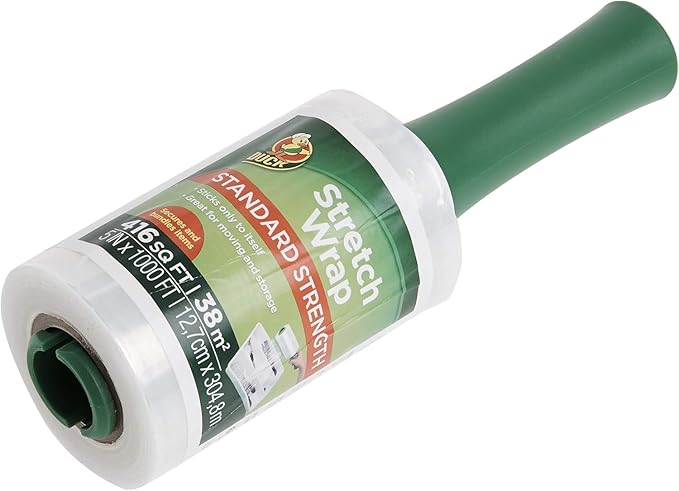 Duck Brand Stretch Wrap Roll, Clear, 5 inches by 1000 feet, 285849, Set of 6