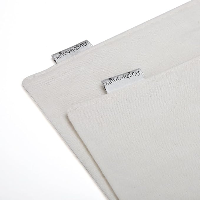 100% Cotton Canvas Travel Laundry Bag, 2-Pack