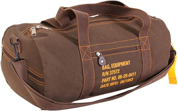 Rothco Canvas Equipment Duffle Bag – Travel & Gym Bag with Heavyweight Cotton Canvas Material – Great for Storing Gear, Clothing, and More