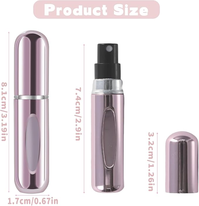 Perfume Travel Refillable,Travel Perfume Bottle Refillable Perfume Bottle 5ml Mini Spray Bottle(3 Pack)