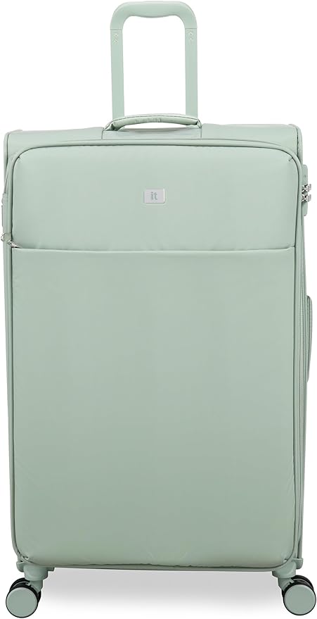 It Luggage Lustrous Luxe 32" Softside Checked 8 Wheel Spinner, Desert Sage