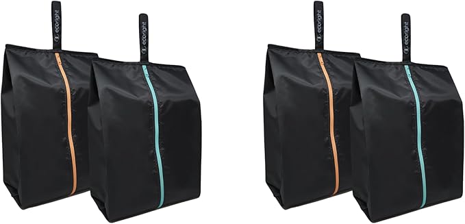 Ecoright Shoe Bags for Travel, Set of 2, 100% Recycled Water-Resistant Zipper Pouch Bags, Shoe Bags for Storage, Travel Essentials for Men & Women