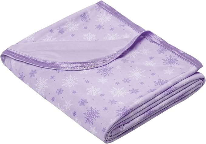 OIGAE Cooling Blanket for Hot Sleepers – Thin Summer Cooling Blanket Throw Size, Q-Max >0.5 Lightweight Cooling Throw Blanket for Bed, Couch, or Sofa – Snowflake Cool Blankets, (Purple, 50" x 70")