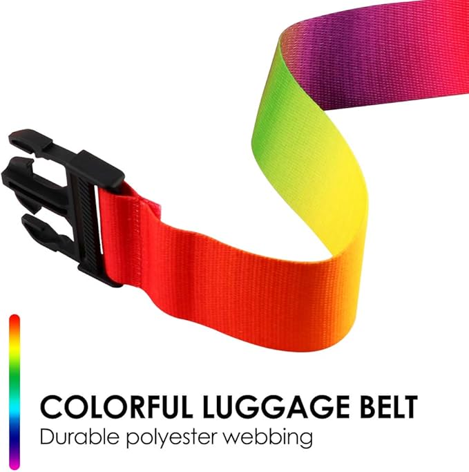 Adjustable Travel Luggage Strap Suitcase Belt Travel Bag Accessories 1.96 in W x 6.23 ft L