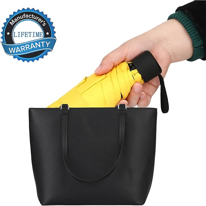 GAOYAING Compact Travel Umbrella with Case Sun&Rain Lightweight Small and Compact Suit for Pocket