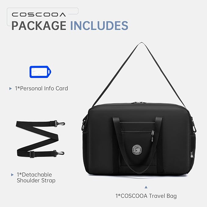 2Pack Carry On Luggage 22x14x9 Airline Approved,Lightweight Duffle Bag for Travel, Waterproof Weekender Overnight Bags for Traveling Airplane for Women and Men 40L