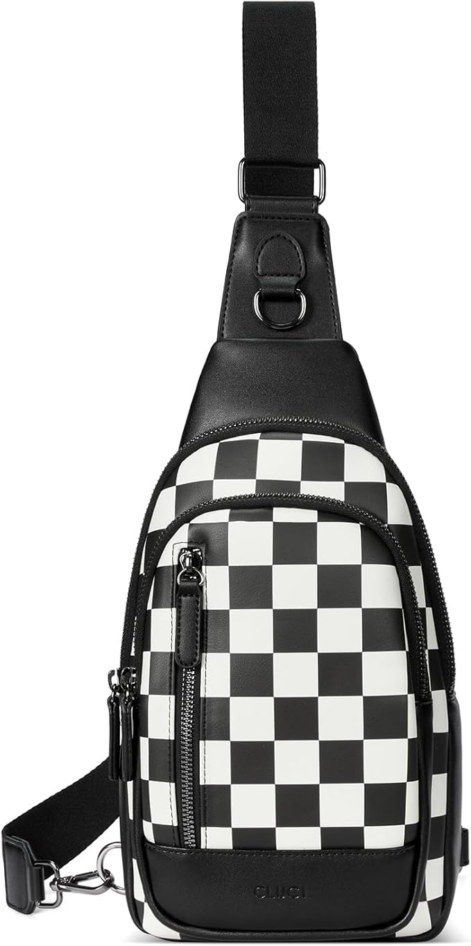 CLUCI Crossbody Bags for Women Men,Leather Sling Bag Cross Body Backpack for Woman Gifts for Women Birthday Unique