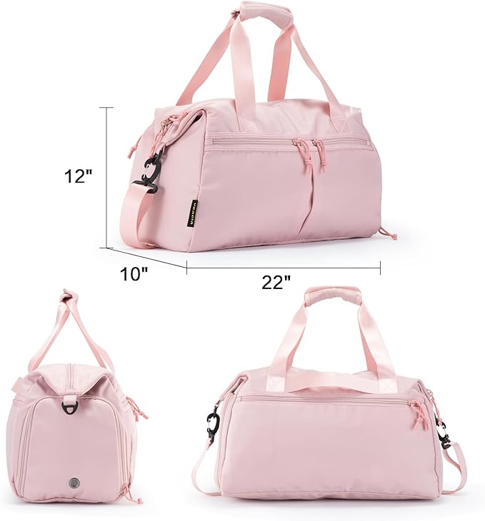 Weekender Duffel Bag with Shoe Compartment And Wet Pocket-Luggage Everyday Overnight Bag for Men and Women Travel-Carry On Gym Bag