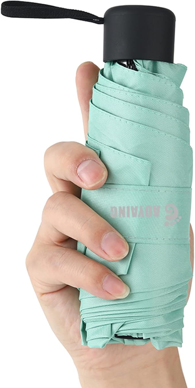 GAOYAING Compact Travel Umbrella with Case Sun&Rain Lightweight Small and Compact Suit for Pocket