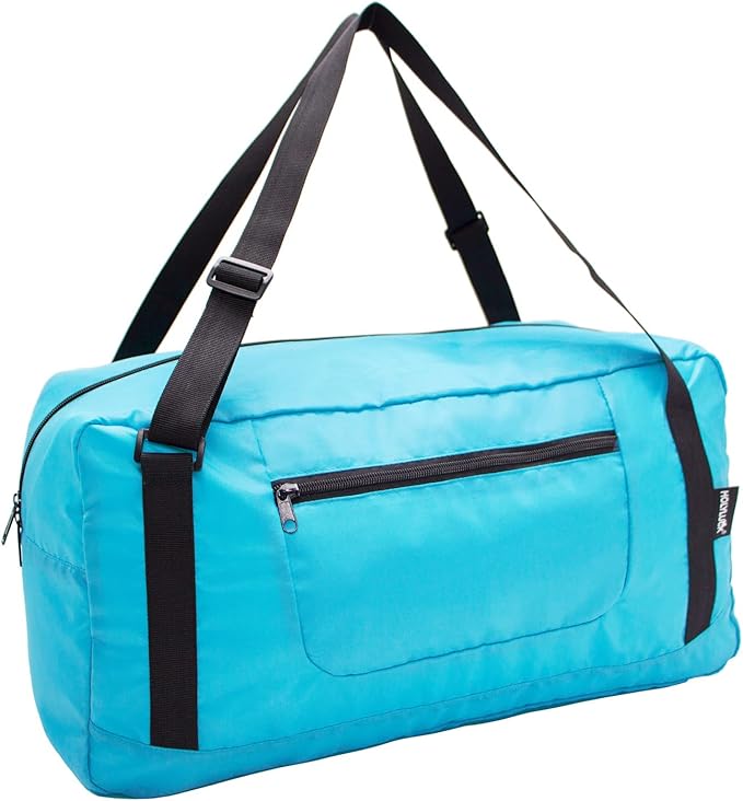 HOLYLUCK Foldable Travel Duffel Bag For Women & Men Luggage Great for Gym - sky blue