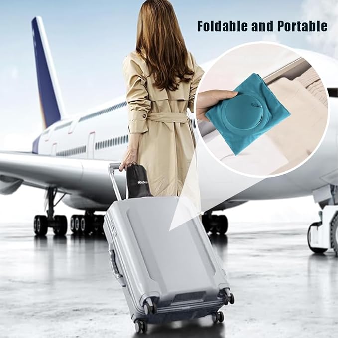 OULIGET Inflatable Lumbar Support Pillow,H-Type Self Pressing Inflation Pillow for Office Chair and Airplane Travel Seat,Foldable Pillows Easy to Carry, Back Pain Relief (Grey)