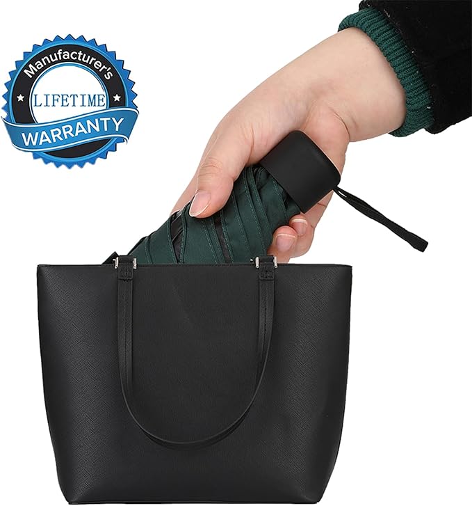 GAOYAING Compact Travel Umbrella with Case Sun&Rain Lightweight Small and Compact Suit for Pocket