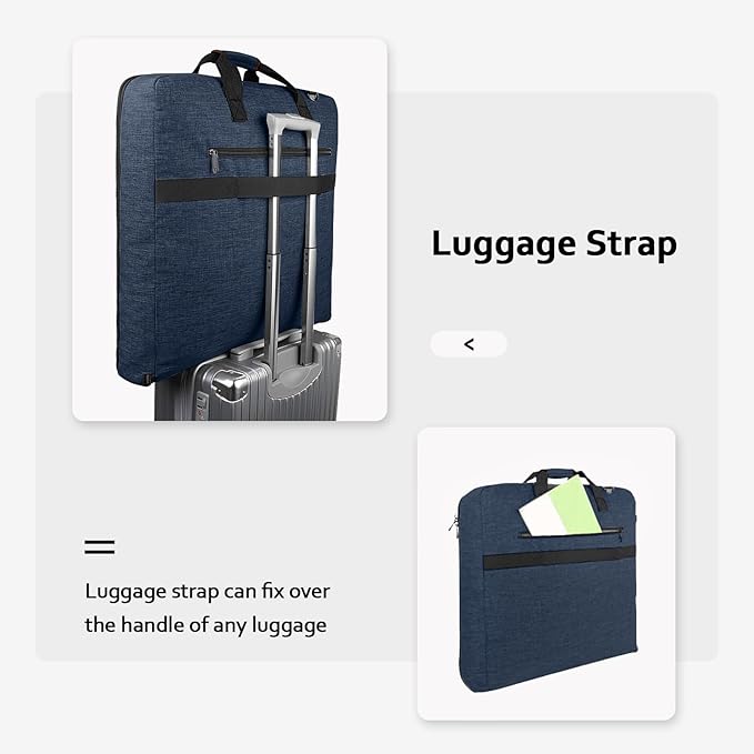 MATEIN Travel Garment Bags, Large Convertible Carry On Garment Bag For Men Women, Wrinkle-Free Hanging Travel Suit Luggage with Shoulder Strap, 2 in 1 Suit Carrier Suitcase For Business Trip, Blue