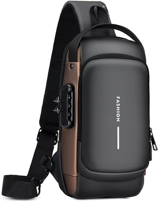 Rcrirth Sling Bag for Men | Anti-theft Crossbody Bag - Crossbody Shoulder Chest Bag for Daily use