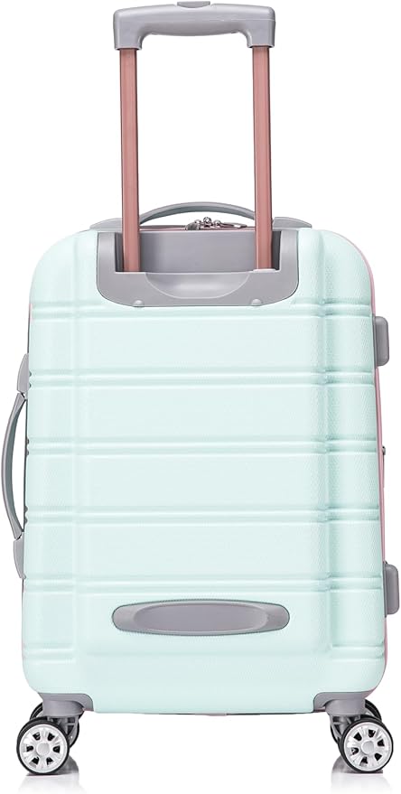 Rockland Melbourne Hardside Expandable Spinner Wheel Luggage Set, Mint, Carry-On 20-Inch and Tote 14-Inch