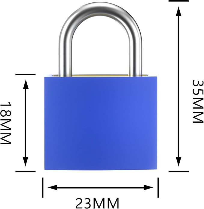 10 Pcs Suitcase Locks with Keys, Small Padlock with Key, Luggage Padlocks, Mini Keyed Padlock for Travel Bags, School Gym Locker, Toolbox - 23mm (Colorful)