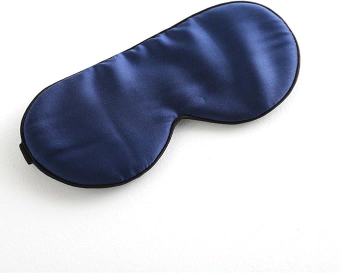 Tim & Tina 100% Silk Sleep Mask Comfortable,Super Soft Blindfold Eye mask Block Light for Sleeping,Shift Work,Naps,Travel,Yoga with Adjustable Strap (Navy Blue)