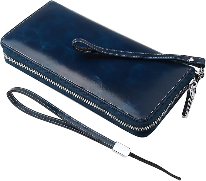 Lavemi Small Compact Women Wallet RFID Blocking Genuine Leather Bifold Purse with ID Windows