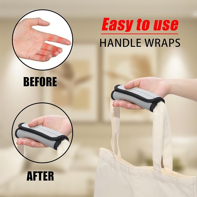 2pcs Silver Luggage Handle Wraps for Suitcase- Soft Suitcase Handle Covers for Travel Accessories（ Bright Color for Suitcase Tags Identifiers ）