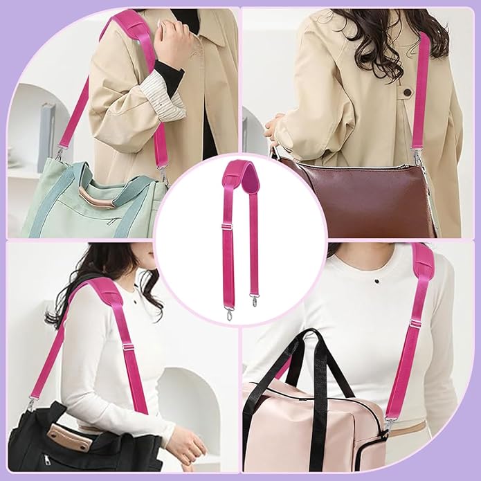 60 Inch Shoulder Strap with Removable Ultra-Thick Pad，Adjustable Buckles and Metal Hooks