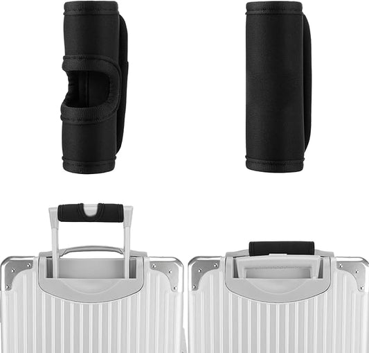 Luggage Handle Wrap,2Pack Soft Grip Handle Cover Luggage Identifier with Hollow Design Detachable Carry Sleeve Accessories for Push-Button Trolley Travel Bag