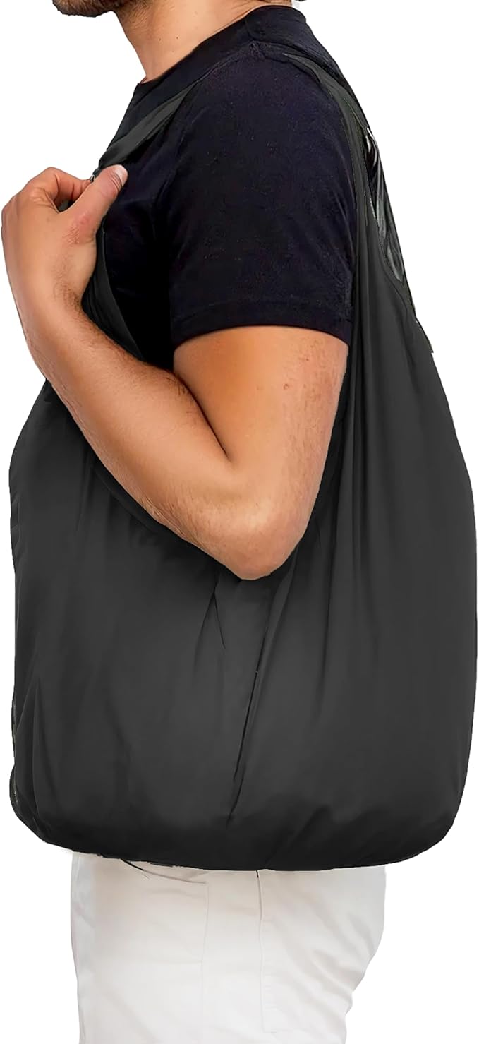SYZY Pocket-Size Foldable XL Shopping Bag - Holds 70 lbs, Durable and Ultra-Lightweight for Daily Use and Travel
