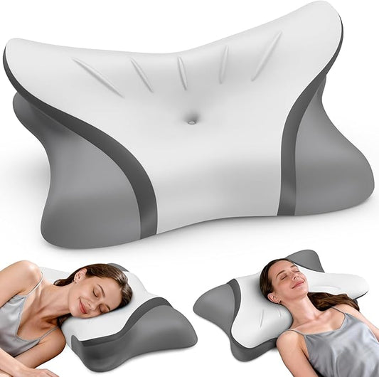 Cervical Neck Pillow for Pain Relief, Bed Pillows for Head Neck Shoulder Support, Ergonomic Cooling Pillow, Orthopedic Contour Pillow for Side Back Stomach Sleepers,Neck Support Memory Foam Pillows