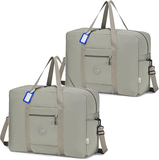 2Pack Carry On Luggage 22x14x9 Airline Approved,Lightweight Duffle Bag for Travel, Waterproof Weekender Overnight Bags for Traveling Airplane for Women and Men 40L