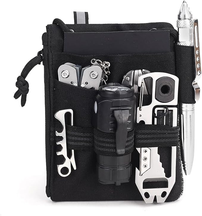 Multipurpose Zipper Pouch with Adjustable Strap - Compact Organizer for Daily Use, Travel, Office & School Supplies